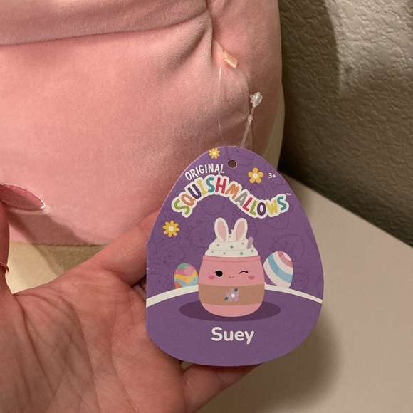 Squishmallows Plush Large 14 Inch Pink Suey Bunny Milkshake Easter 2024 - Picture 4 of 9